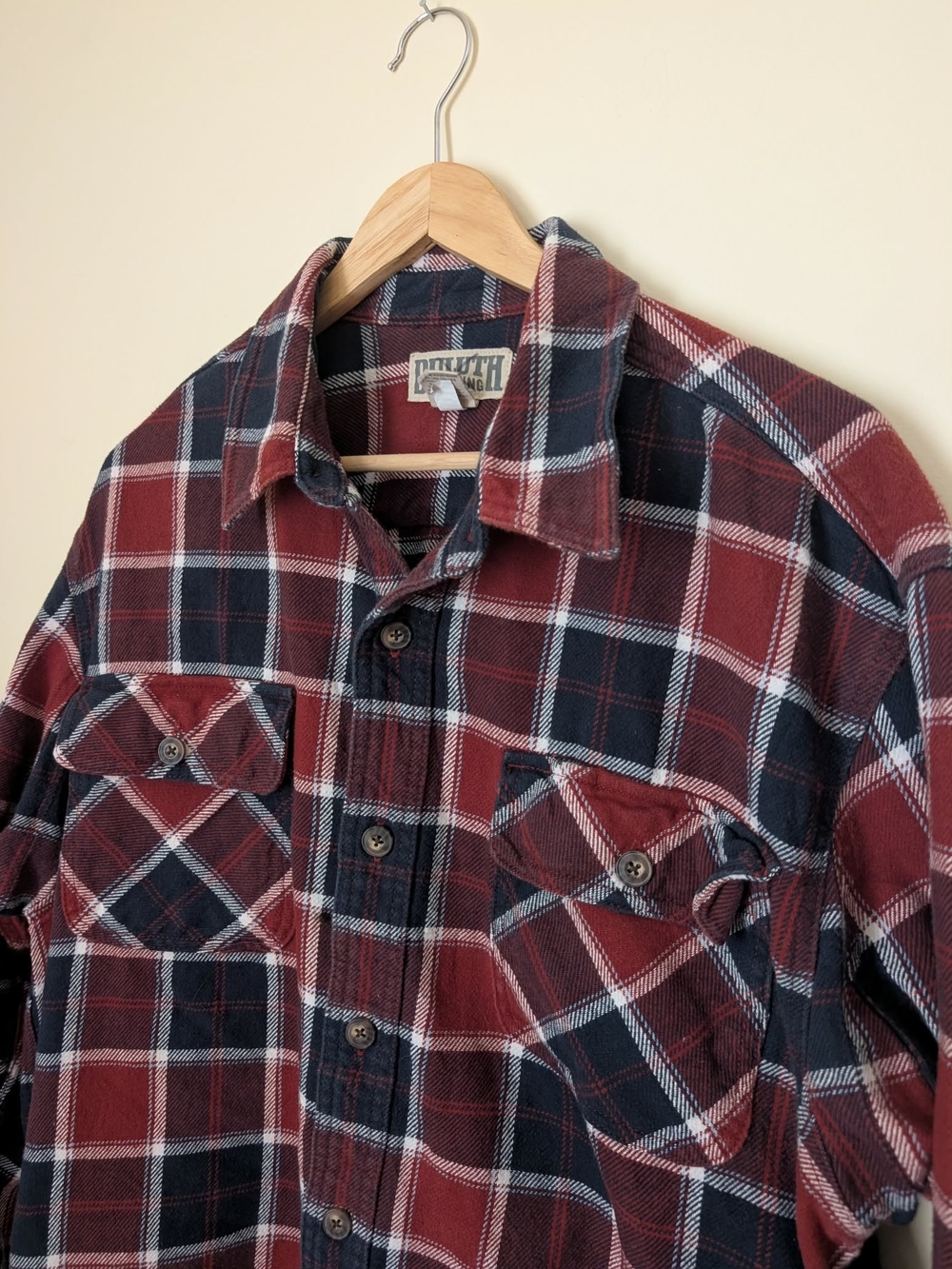 Duluth Trading Co Men’s Brown And Black Plaid Button-Down Shirt, Size XL